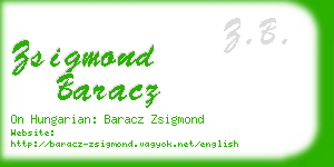 zsigmond baracz business card